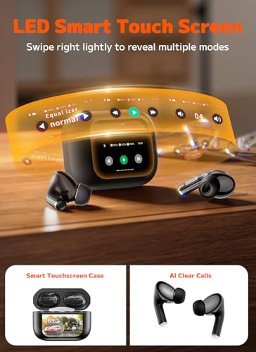 Brand Wireless Earbuds, ENC Noise Cancelling, 48H Playtime, Bass Stereo Sound, Bluetooth 5.4 for iPhone/Android