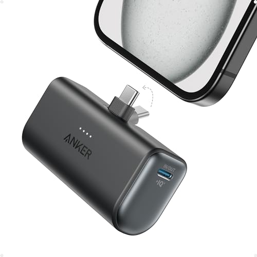 Anker Nano Power Bank: Mini Portable Charger, USB-C, 5,000mAh, 22.5W - iPhone, Samsung, Note20, Huawei, iPad, AirPods