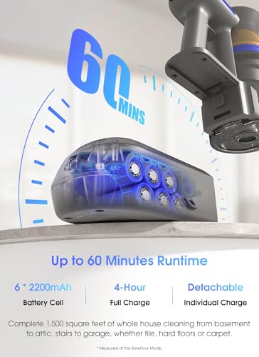 Brand Cordless Stick Vacuum 45KPA 450W, Wall-mounted Charging, Anti-Tangle, Pet Hair Cleaner