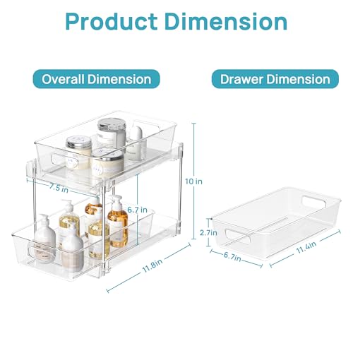 Vtopmart Bathroom Organizer: 2 Tier Under Sink Storage Container