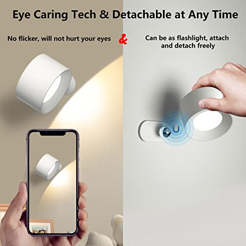 Coollamp LED Wall Light: 3 Color Modes, Magnetic Touch Control