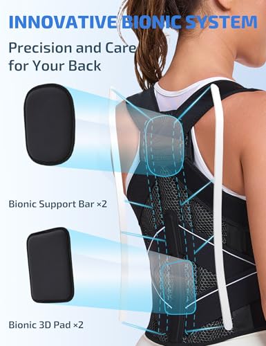 Bionic Posture Corrector for Full Back Support, Pain Relief - 3D Pads