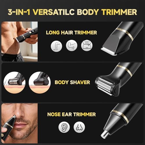 Waterproof Beard Trimmer Electric Razor Shaver Kit for Men