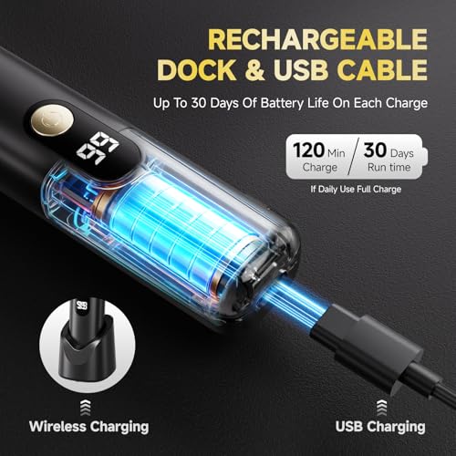 Waterproof Beard Trimmer Electric Razor Shaver Kit for Men