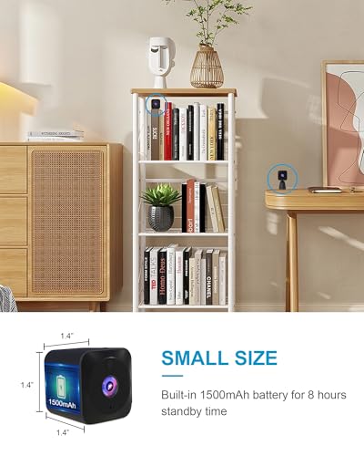 AOBOCAM Mini WiFi Spy Camera 4K HD - Indoor Security Cam with Night Vision, Motion Detection, 6H Battery - Home Surveillance