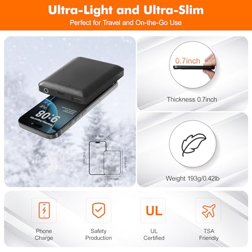 Baowenqier Men's Heated Gilet - 15 Heat Zones, 10000mAh Power Bank - Outdoor Ski, Hiking, Riding