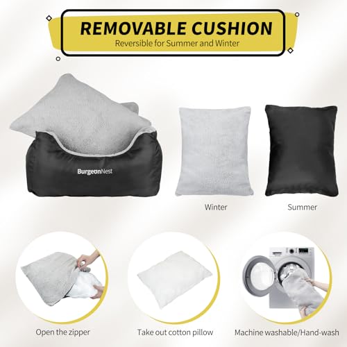 BurgeonNest Dog Car Seat: Soft Travel Bed for Small Dogs