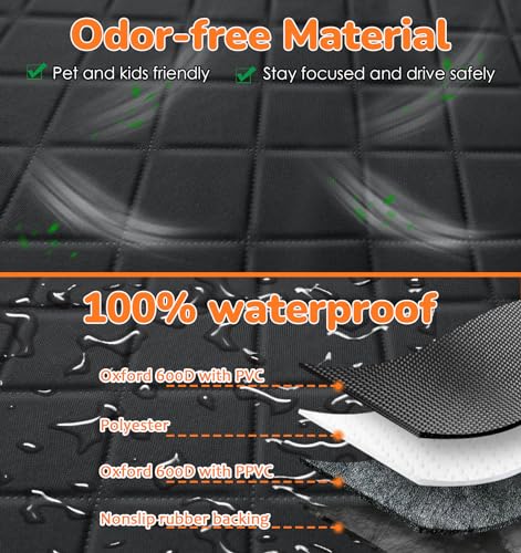 URPOWER Dog Car Seat Cover 100% Waterproof Hammock, Heavy Duty Scratch Proof, Nonslip, Back Seat Covers for Cars Trucks SUVs