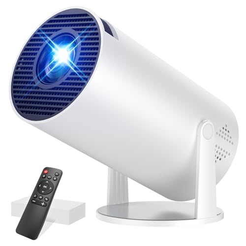 Mini Portable Projector 4K 1080P Support, WiFi Bluetooth Speaker