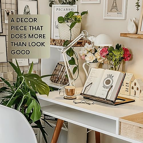 Wooden Book Stand for Reading & Cooking - Cookbook Holder Bed Stand