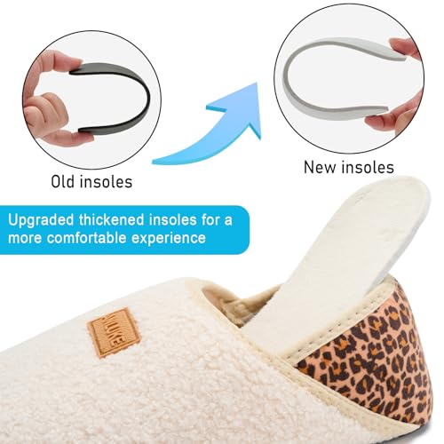 ANLUKE Fuzzy Slipper Socks for Women Men, Rubber Sole, Non-Slip Indoor/Outdoor