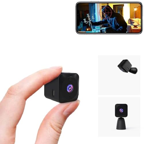 AOBOCAM Mini WiFi Spy Camera 4K: Hidden Cam Night Vision, Motion Detection, Cloud&SD Storage - Indoor Security (Black)