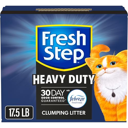 Fresh Step Clumping Cat Litter, Heavy Duty 30-Day Odor Control, Carbon Technology, 17.5 lb