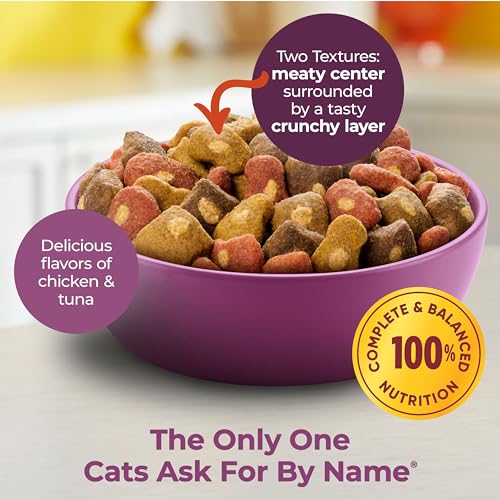 Meow Mix Chicken & Tuna Flavor Cat Food, 3lb (Pack of 4)