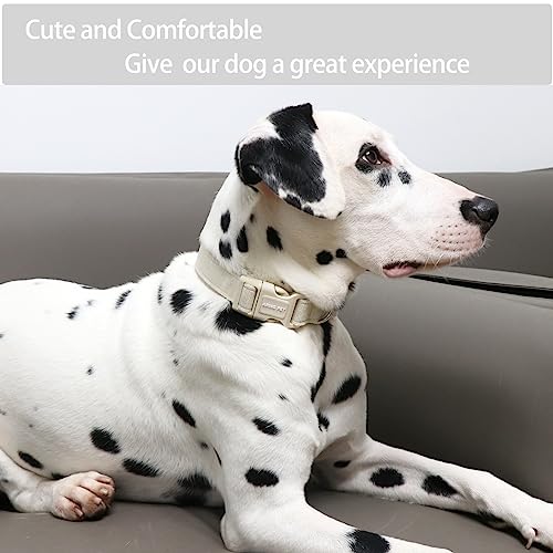 ARING PET Soft Cotton Dog Collar for Small to Large Dogs - Lightweight & Comfortable with Quick Release Buckle