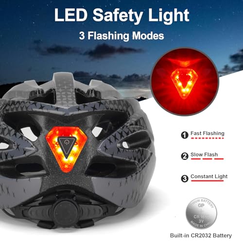 Cycle Helmet with Light | Breathable MTB Helmet for Adults