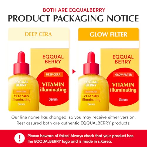 EQQUALBERRY Illuminating Serum: Vitamin C + Niacinamide, Hydrating Ceramide & Hyaluronic Acid, 1.01oz