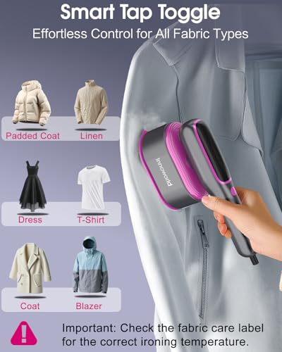 TravelJoy Portable Garment Steamer: Powerful 1200W, Fast Heat-Up, 12 Mins Steam, 5 Modes, LED Display, Handheld for Travel/Home
