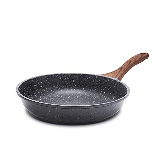 SENSARTE Granite Coated Frying Pan - Healthy Nonstick Chef's Skillet for Omelettes - PFOA Free Stone Cookware (9.5 Inch)