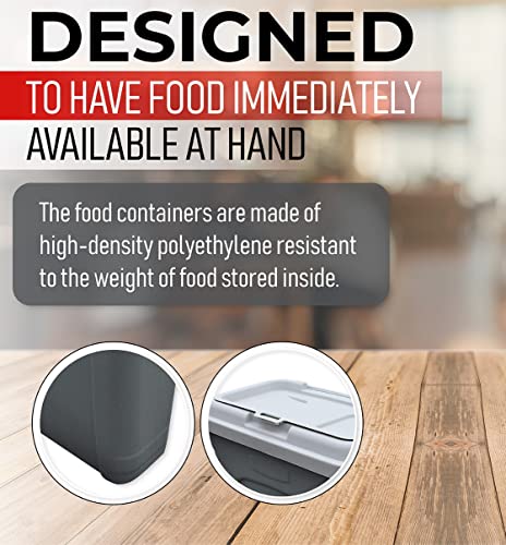 HH Home Hut Pet Food Storage Container 35L for Dog Cat - Dry Feed & Seed Bin with Scoop, Airtight Seal