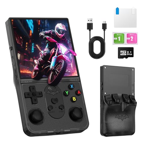 PROMAX Retro Handheld Game Console, 4-inch IPS Screen, Linux System, 64GB Memory, Portable Arcade Video Game