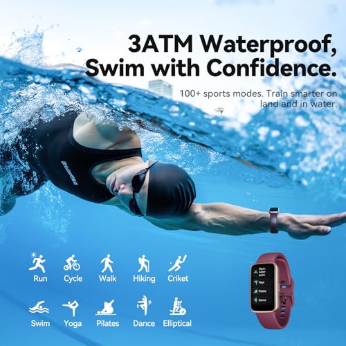 PL Fitness Trackers Smart Watch 1.47" Color Screen Heart Rate Sleep Monitor Pedometer Step Counter 100+ Sport Modes Waterproof Activity Tracker Women Men