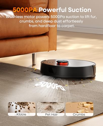 Uninell Robot Vacuum with Mop, 5000Pa Suction, Self-Empty, Lidar Navigation