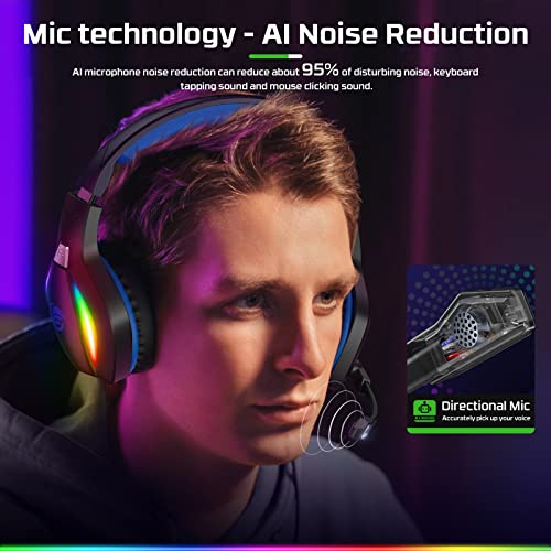 Fachixy FC100 Gamer Headset for PS4 PS5 Xbox Switch - Mic, Noise Cancelling, 3.5mm Jack