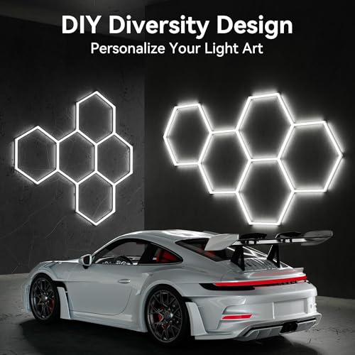 UMCDA Hexagon LED Lights 24-Pack for Garages & Warehouses