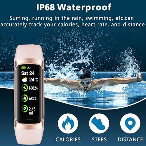 Brand Fitness Tracker: 24/7 Heart Rate, Blood Oxygen, Sleep Monitor, AMOLED Touch, Multiple Sport Modes, IP68 Waterproof