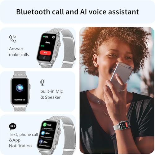 FITVII Nexa Fitness Tracker: Answer Calls, Blood Pressure, Oxygen, Heart Rate Monitor, 120+ Sport Modes, Step & Sleep Tracker