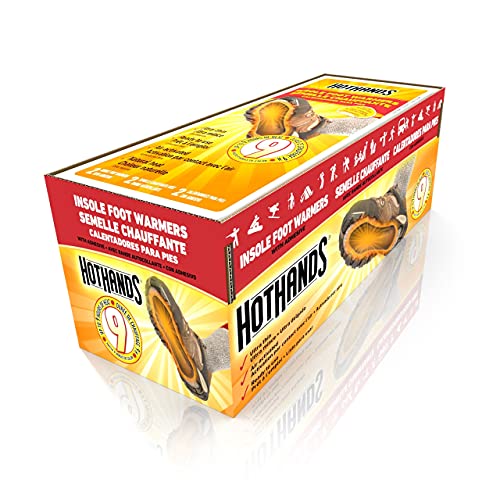 HotHands Insole Foot Warmers - Long Lasting Air Activated Warmers - Up to 9 Hours of Heat - 16 Pair, Black, Odorless