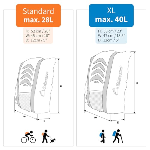 Salzmann Backpack Cover 3M Reflective | High Visibility Waterproof | Cycling, Running, Hiking