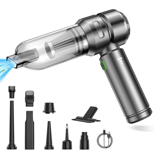 Portable 22000Pa Handheld Vacuum Cleaner with 3-Speed Motor - Dual Filters, Multiple Brush Heads - Home, Car, Office, Kitchen, Pet Hair