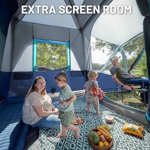 TIMBER RIDGE SUV Tent 5-9 Person Screen Porch Awning, Family Camping, Weather Resistant, Portable, Rainfly, Storage Bag