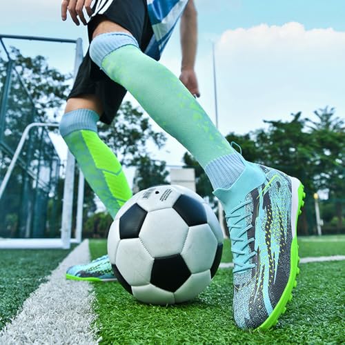 Donbest Boys Football Shoes AG FG Cleats, Astro Turf Trainers, Professional Spikes - Kids Soccer Boots