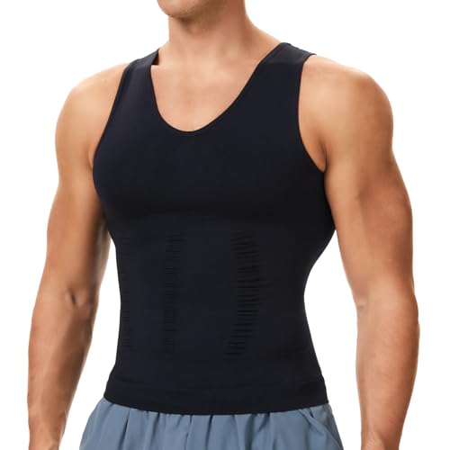 SLIMBELLE Men's V-Neck Slimming Vest for Tummy Control & Compression