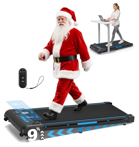 FOUSAE 4 in 1 Walking Pad Treadmill - 9% Incline, 12 HIIT Programs