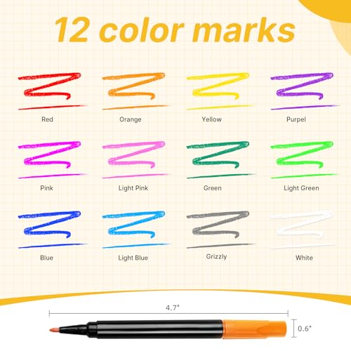 LED Note Board 12-Color Dry Erase Markers - Light Up Drawing Board - Kids/Girls/Teens Gift