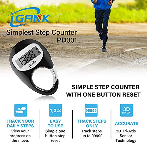 Simple Walking Pedometer Step Counter for All Ages, Easy Use