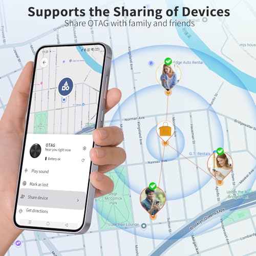 Android Luggage Tracker Tags 4 Pack, Bluetooth Key Finder & Item Locator for Wallets, Backpacks, Suitcases - Black