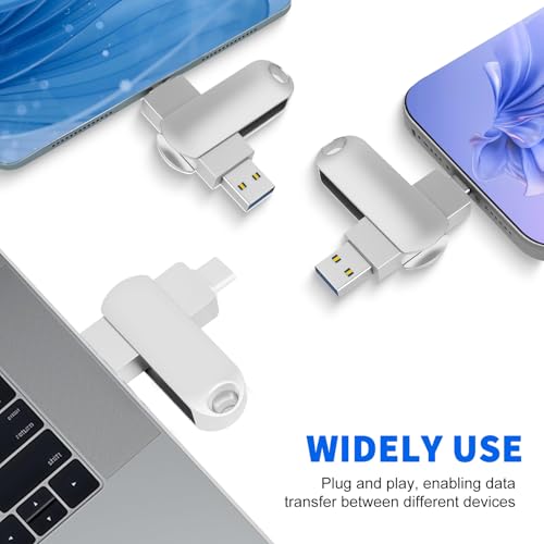 DEJIN 512GB USB C Flash Drive: High-Capacity Memory Stick, Waterproof, 2-in-1 Type C USB for Smartphones, Tablets, Computers