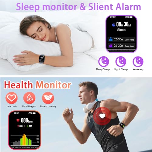Fitness Tracker Smartwatch for Women: Answer Calls, Heart Rate Monitor, Waterproof, Pedometer - Android Compatible