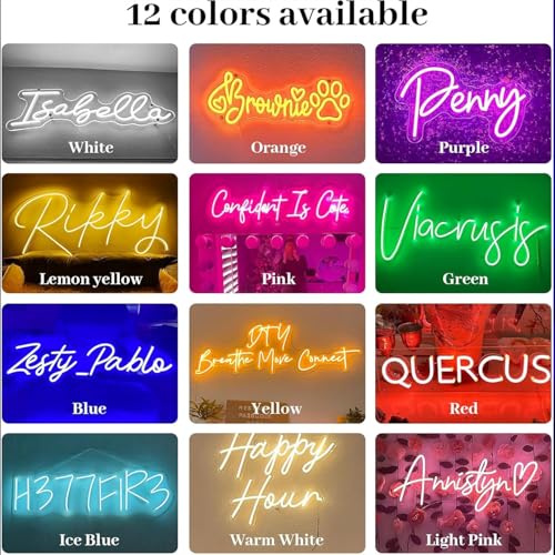 Neon Lights Sign for Room Decoration, Dimmable LED, Customizable - Perfect for Parties, Weddings, Game Rooms & Bars