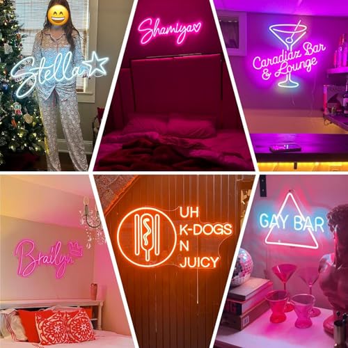 Neon Lights Sign for Room Decoration, Dimmable LED, Customizable - Perfect for Parties, Weddings, Game Rooms & Bars