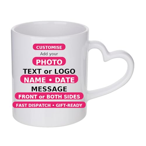 Custom Ceramic Coffee Cup - Design Your Own 11oz Mug with Photo or Logo - Unique Gift Idea