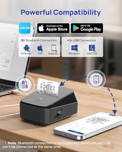 Label Maker PM260 - Bluetooth Printer for Home & Office Organization