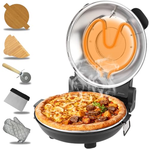 Retro Pizza Maker 12 Inch Rapid Heating Oven, 800˚F Cooker