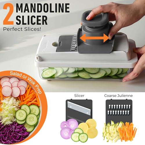Mueller Vegetable Chopper Mandoline Slicer for Food & Cheese