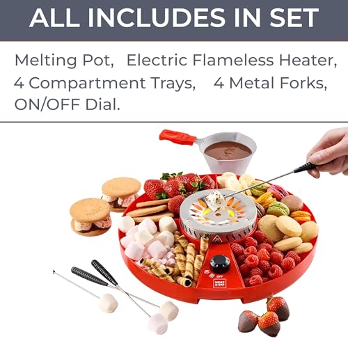 S'mores Maker Kit: Indoor Marshmallow Roasting Set, Flameless Tabletop, Non Stick Pot, Family Fun Toaster - Perfect for Parties